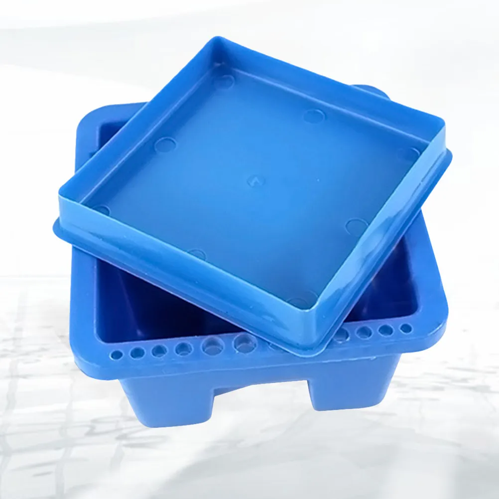 파란색 플라스틱 다기능 브러시 세척 버킷, 페인팅 브러시용 슬롯 포함, 가정 학교 교육용 미술 용품