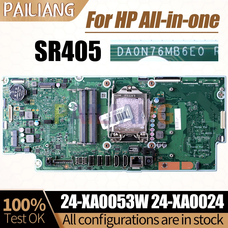 

For HP AIO 24-XA0053W 24-XA0024 Notebook Mainboard Laptop DA0N76MB6E0 SR405 All-in-one Mainboard Full Tested