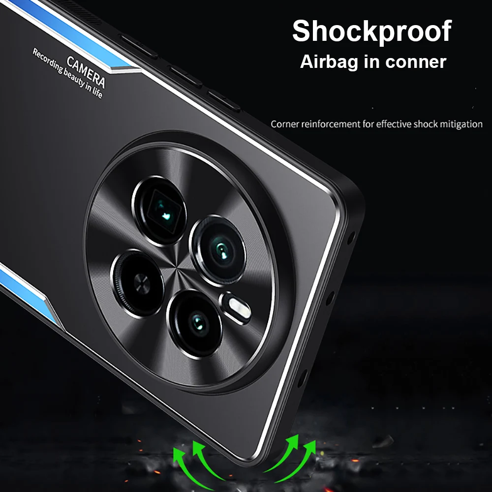 Luxury Metal Bracket Shockproof Protective Case with Soft TPU Bumper