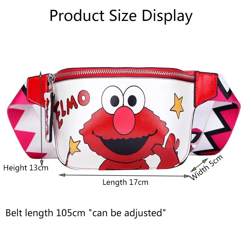 Waist Bag Women's Fanny Pack Cartoon Belt Bags Handy Packs Banana Chest Bag Female Hip Package Crossbody Purse PU Leather Pouch waist bag,chest bag,crossbody bag