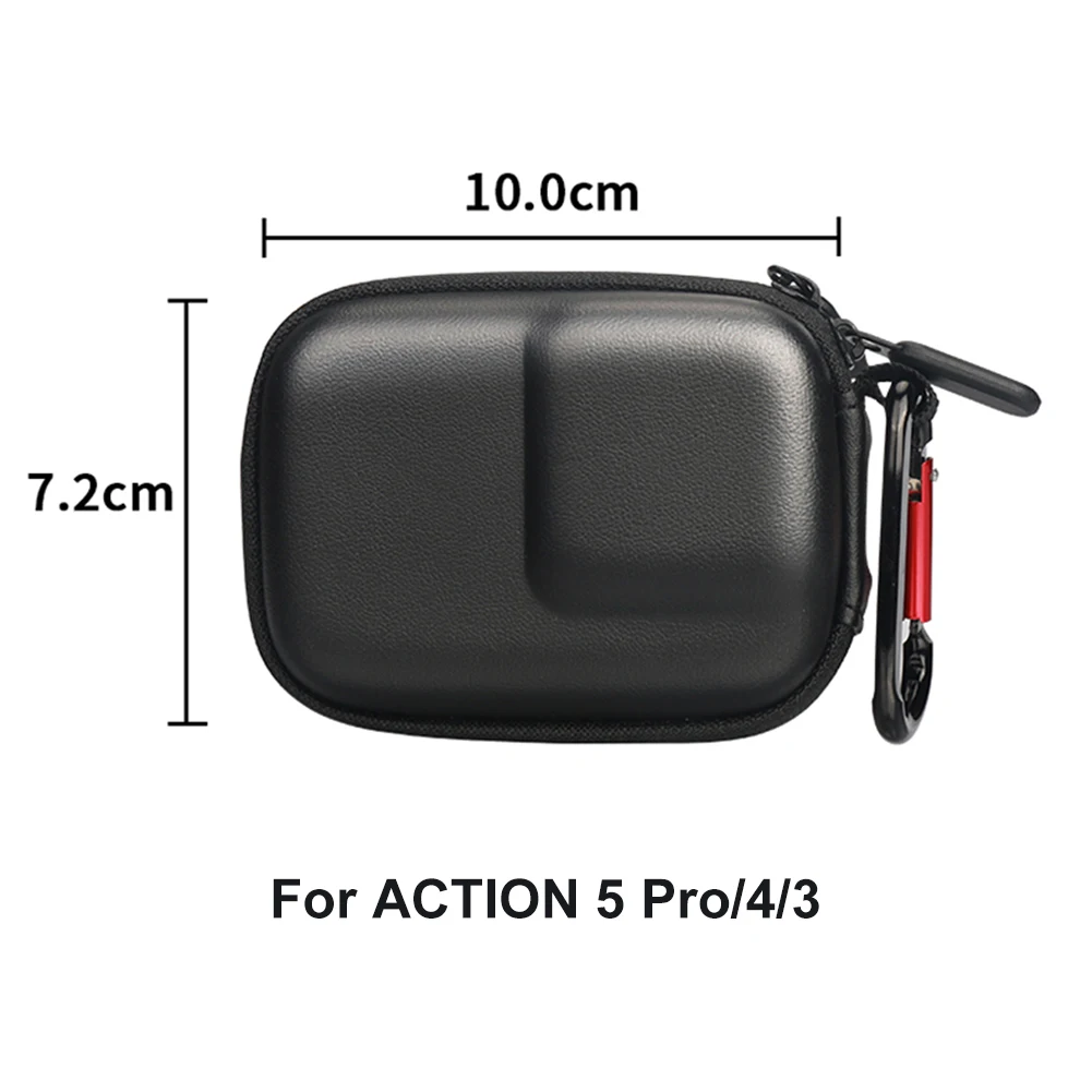 Portable Storage Bag for DJI OSMO Action 5 Pro/4/3 Double Zipper Travel Case with Carabiner Storage Box Protective Box Accessory