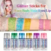 Body Glitter Stick, Singer Music Rave Festival, Rotating Mermaid Face Glitter Stick, Holographic Glitter for Face/Body/Hair/Eye 5