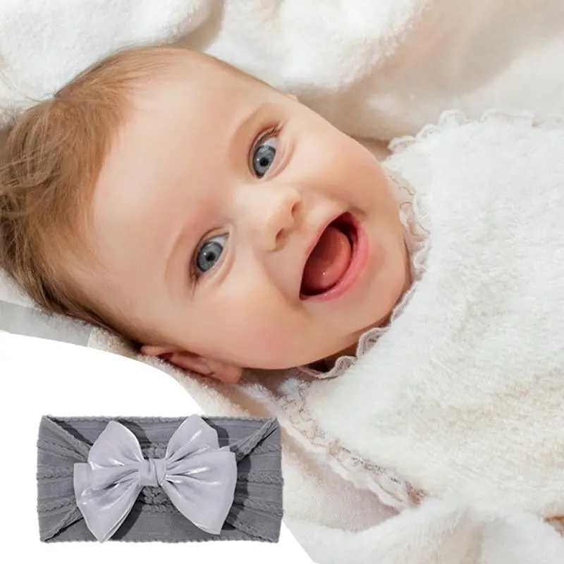 Baby Girls Bows Headbands Super Stretchy Soft Baby Headbands Stretchy Knot With Hair Bows Soft Hairbands Girls Hair