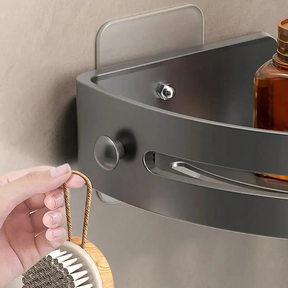 Bathroom Shelves Kitchen Storage Organizer Plastic Shampoo Rack Shower Shelf Bathroom Accessories No Drill Shelf 3PCS