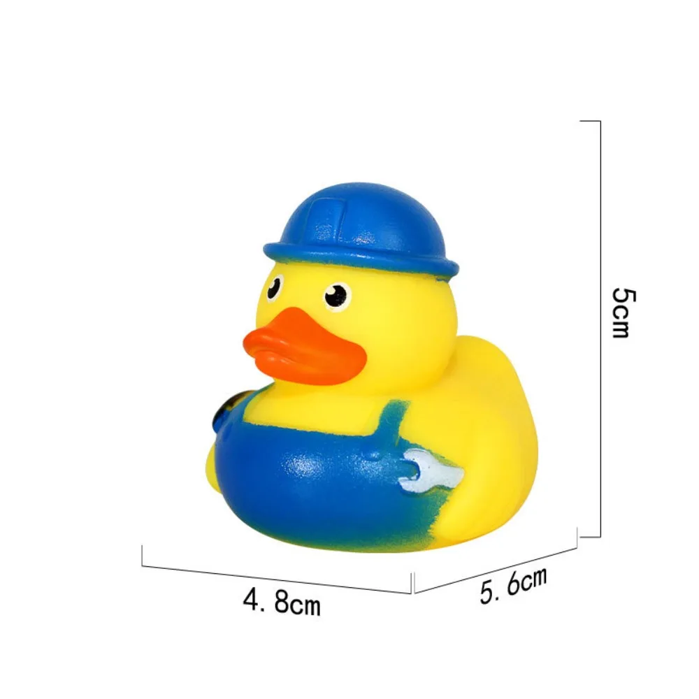 Toddler Baby Play Water Toys Little Yellow Duck Bath Toy Squeeze Sound Rubber Ducky Toys Kids Swimming Funny Toys 3
