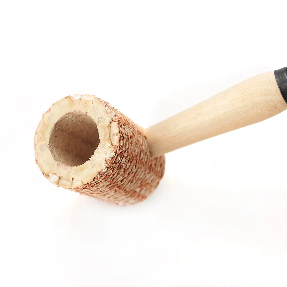 Corncob pipe corn pipe tobacco length 155mm bowl diameter 18mm disposable straight handle smoking tobacco pipe herb smoking pipe smoking pipe
