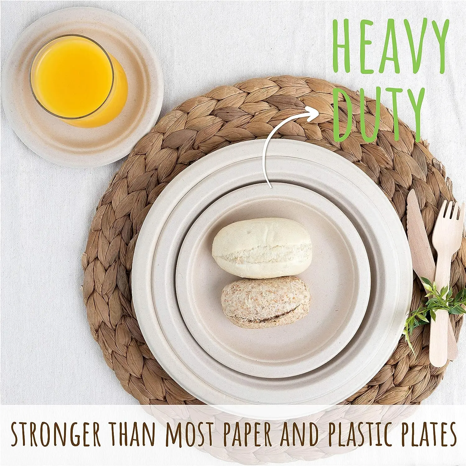 100/150/150Pcs 6 Inch Small Paper Plate Compostable Disposable