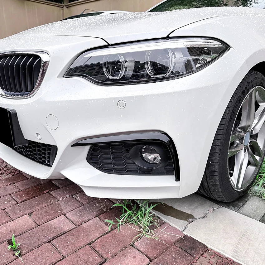 Paraurti Anteriore Lip Splitter Fendinebbia Grill Spoiler Cover Air Vent Wind Knife Body Kit Per Bmw Serie 2 F22 F23 M Sport 2015-2019