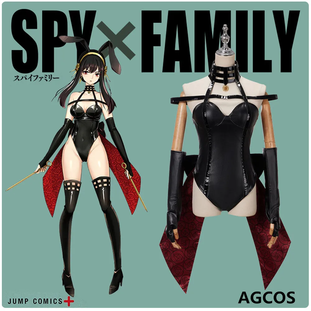 

AGCOS SPY×FAMILY Yor Forger Thorn Princess Bunny Girl Cosplay Costume Woman Anime Jumpsuits Sexy Cosplay