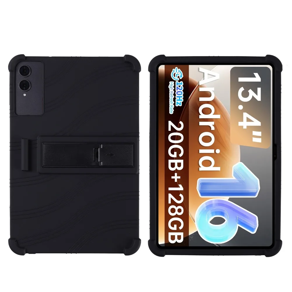 Premium Soft Silicon Tablet Case with Rear Kickstand and Enhanced Durability