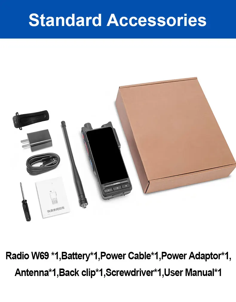W69 Andriod 14 4G Network Radio With NFC WIFI GPS Work with ZELLO Real-ptt IP68