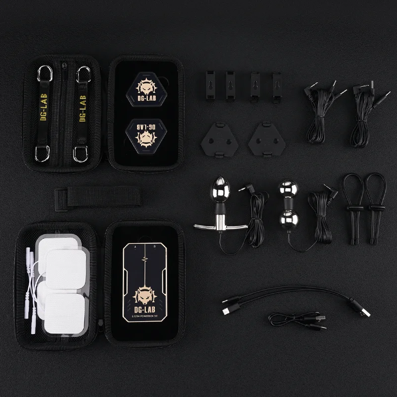 DG-LAB COYOTE E-Stim Powerbox 3.0 PawPrints Wireless Button Metal BiPloar Electrode Electro Shock Stimulator Sex Toys electro sex toys electric sex toys