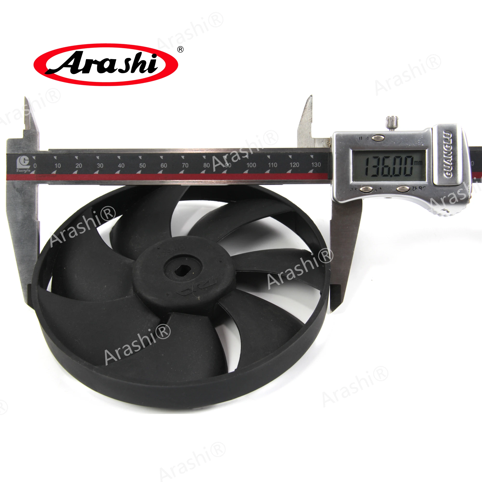 아라시 오토바이 ATV 라디에이터 선풍기, 열 냉각 선풍기, 야마하 YZF R6 YZF-R6 2003 2004 2005 2006 2007 엔진, 136mm
