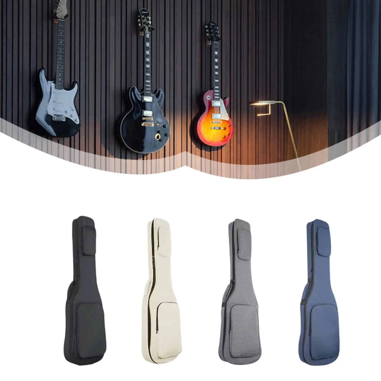 Bass Guitar Bag Portable Bass Travel Case with Neck Strap Electric Case