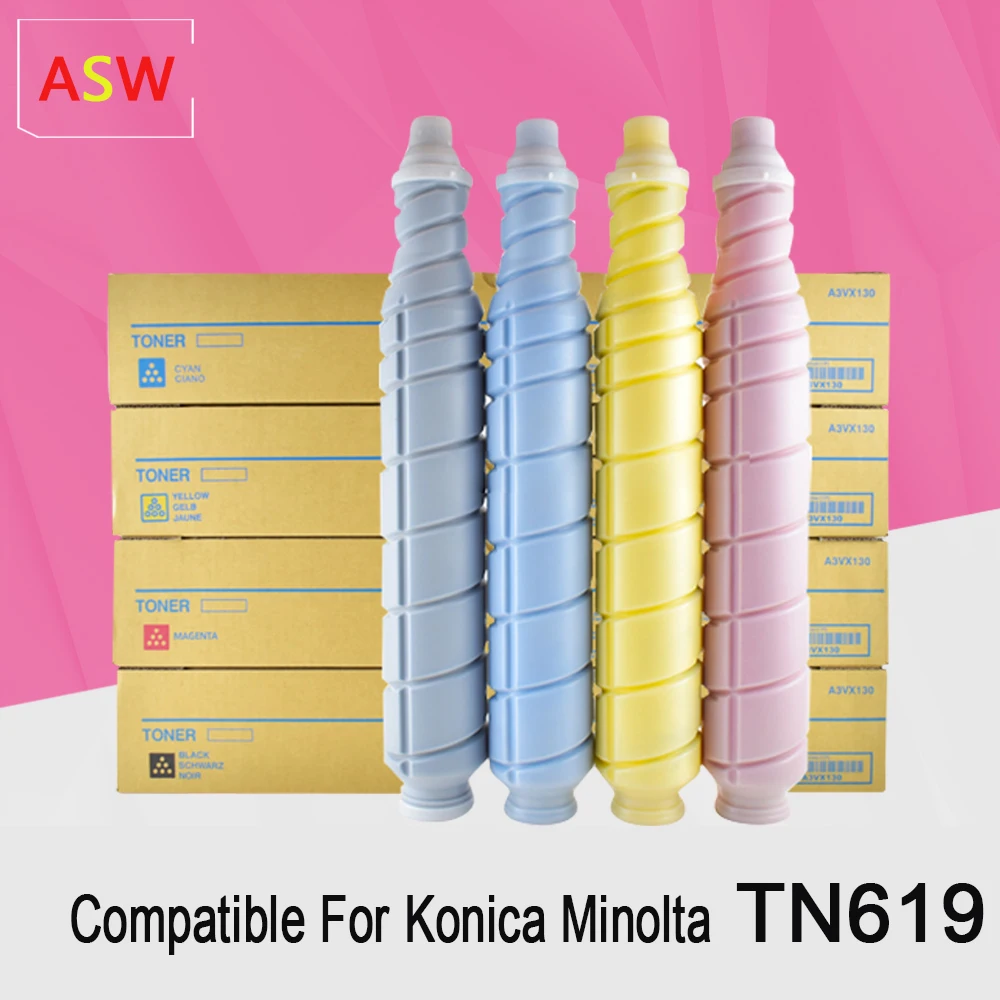 

1Set X refurbish（Original packaging） TN 619 toner cartridge for konica bizhub press c1070 c2060 c2070 c3070 c3080 TN619 copier