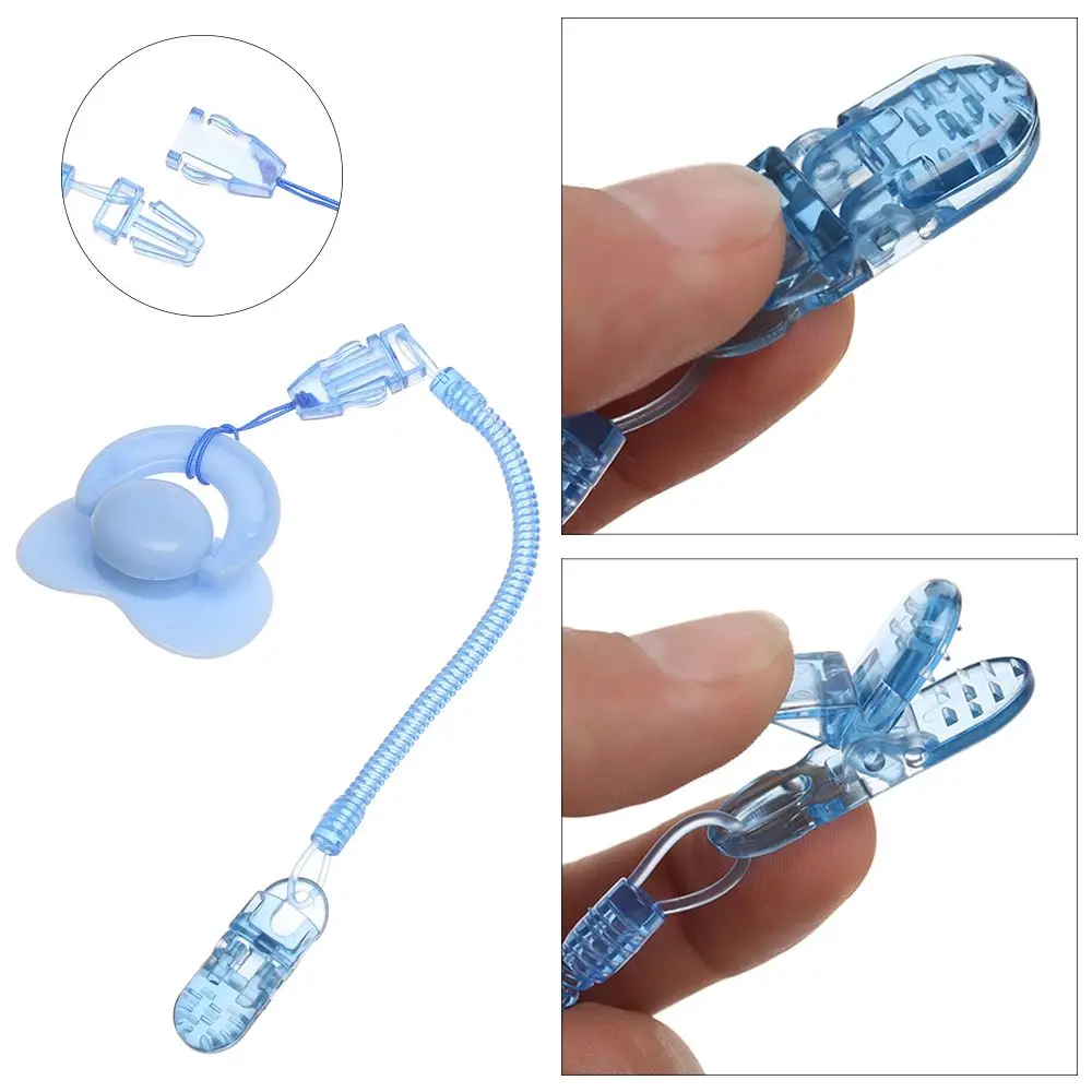 1PC Baby Infant Toddler Dummy Pacifier Spring Soother Nipple Clip Chain Holder Strap Anti-lost Chain Baby Chew Toy pacifier chain pacifier clip pacifier accessories teether clip
