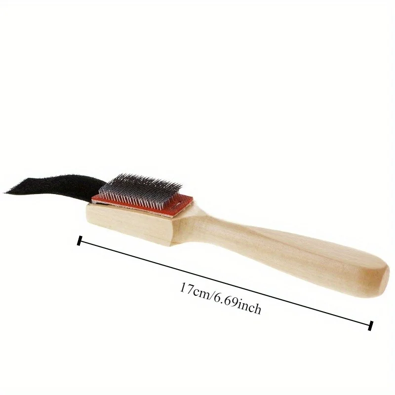 1pc Long Handled Wooden Shoe Brush Dance Shoe Brush Cleaning Tool 2