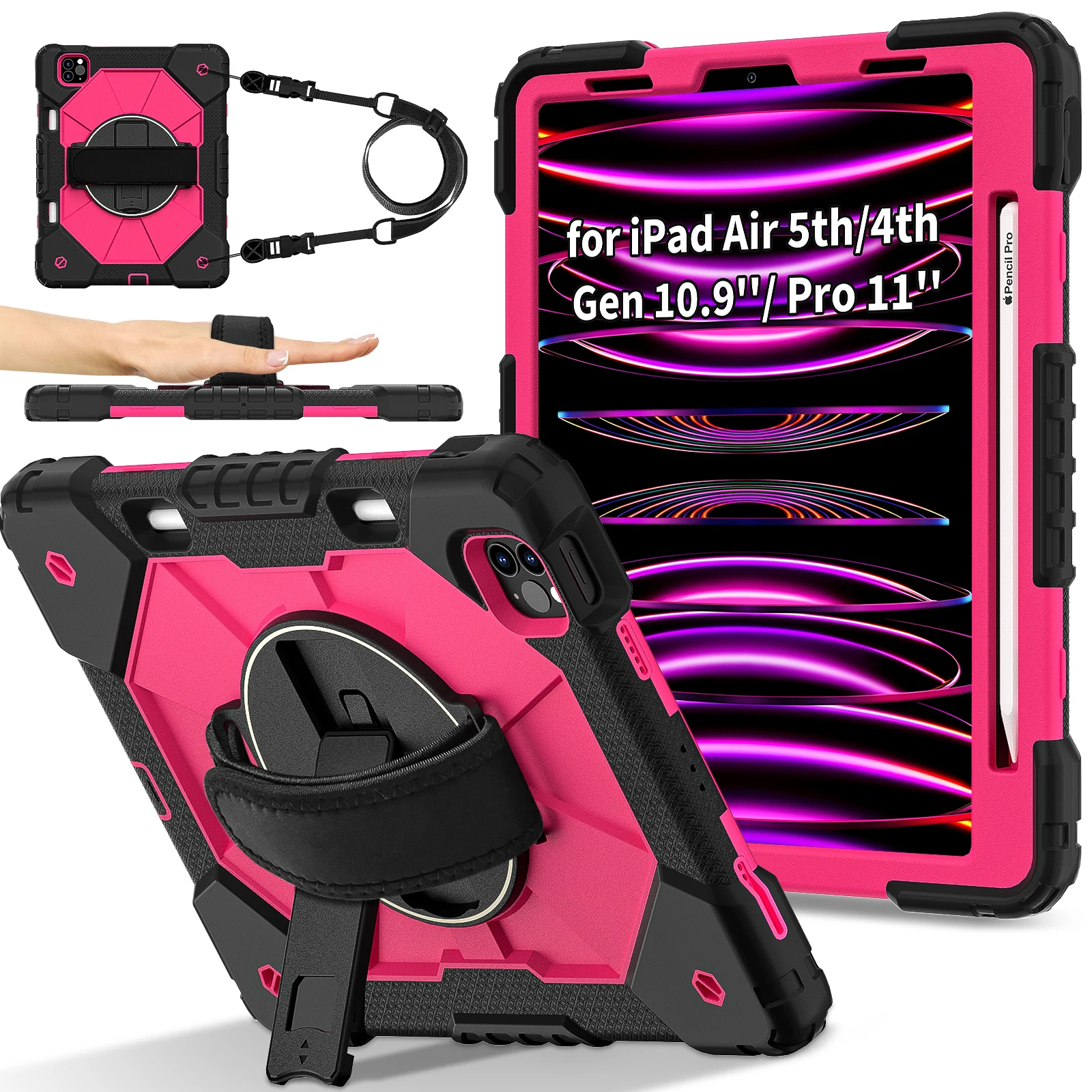 Rotating Stand Cover with Full-Body Protection and Strap