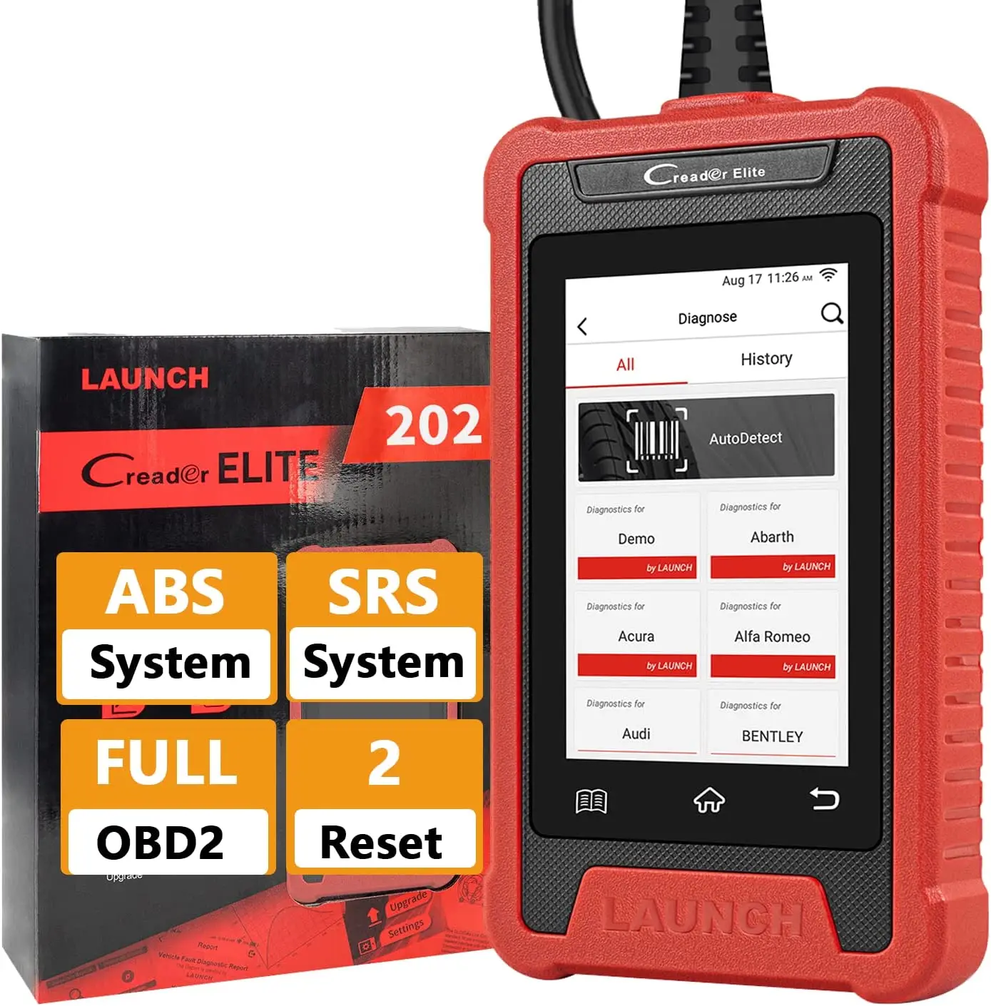 Launch CRE202 OBD2 Scanner ABS SRS Code Reader Oil IMMO TPMS SAS launch-cre202-obd2-scanner-abs-srs-code-reader-oil-immo-tpms-sas