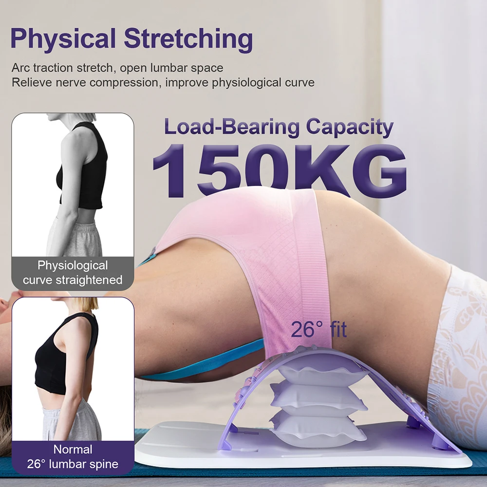 Adjustable Back Massager Airbag Waist Neck Support Massage Lumbar Cervical Muscle Relax Stretcher Posture Massager