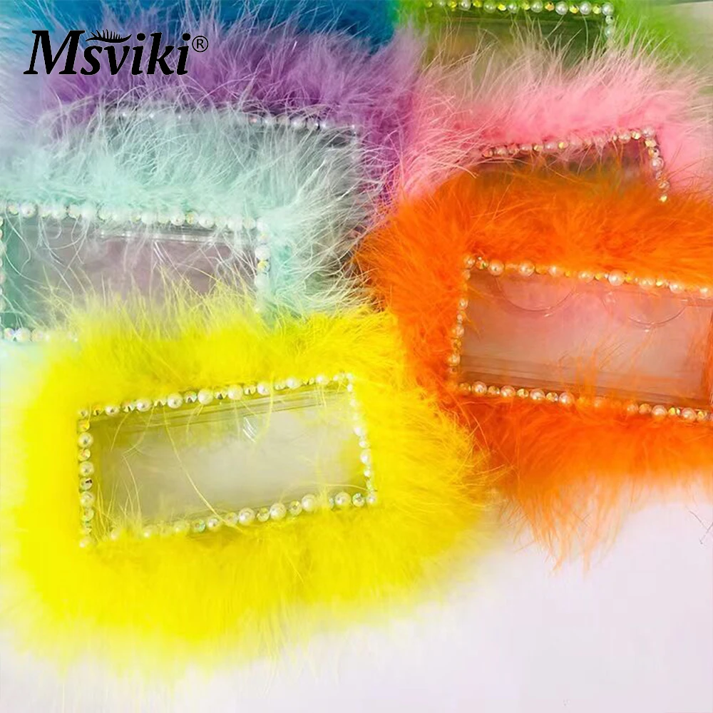 Mink Lashes Bulk Wholesale 5/10/20Pcs Feather Diamond Eyelashes Box Package Empty Cases 5D Lash Boxes Packaging Supplies Makeup 3