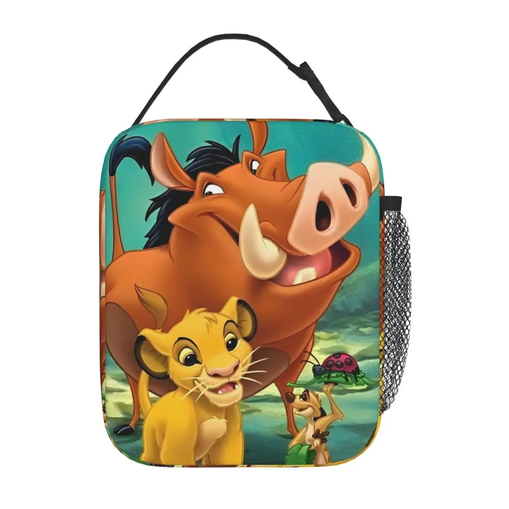 Lunchtasche mit Löwenkönig-Motiv für Kinder, Grafikdesign, Lunchbox, Freizeit, Reisen, Kühltasche, tragbare Oxford-Thermo-Tragetasche – Detail 3