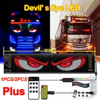 Demon Eyes Car LED Logo APP LED Matrix Pixel Panel Night Light DIY Programmable Flexible LED Display for Car Truck Accessories 1