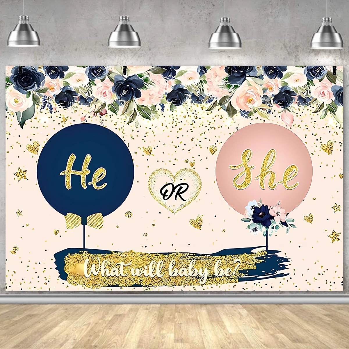 Birthday Backdrop Party Backdrop Curtain Party Decoration Party Supplies Gender Reveal Mermaid Party Banner Butterfly Happy Birthday Decor for Kids Boy Girl Baby Shower