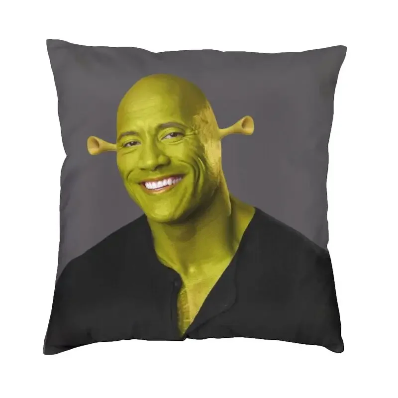 

Dwayne the shrok Johnson throw pillow 45*45cm sofa off rock man muscle pillow cover cool pillowcover double sided printing