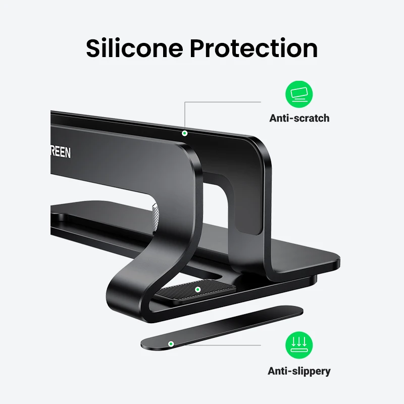 UGREEN Vertical Laptop Stand For MacBook Pro Aluminum Portable Notebook Stand Laptop Support MacBook Air Pro Tablet Phone Stand images - 6