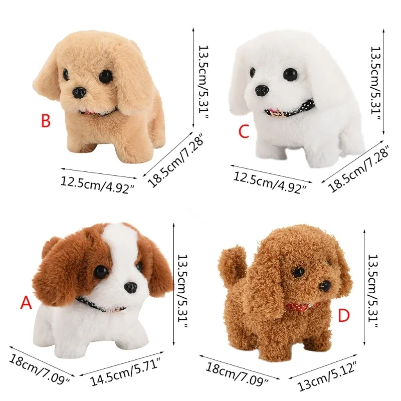 Walking Barking Cute Puppy Pet Dog Toy with Battery Control Halloween Birthday Gift for 3 Year Old Boys Girls