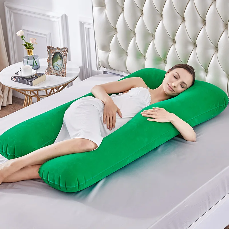 Inflatable Pregnant Pillow Comfortable Maternity U-shaped Waist Pillow For Women Pregnant Sleep Cushion Soft Body