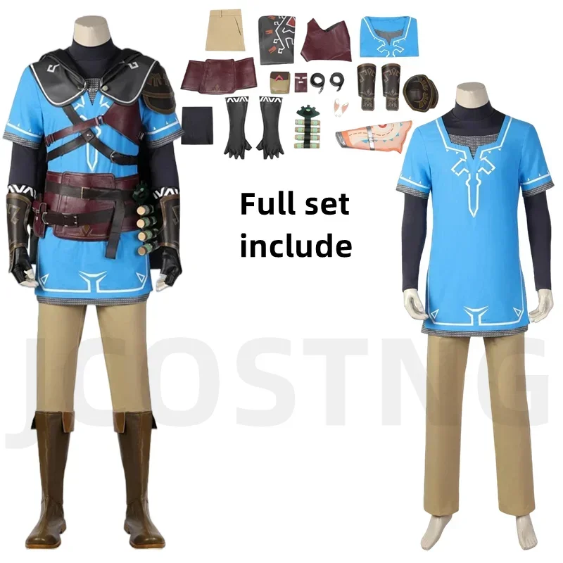 Pre-Sale Game The Legend Of Link Full Set Zelda Coat Top Pants For Unisex Adult Kids Halloween Party Cosplay Costume Uniform