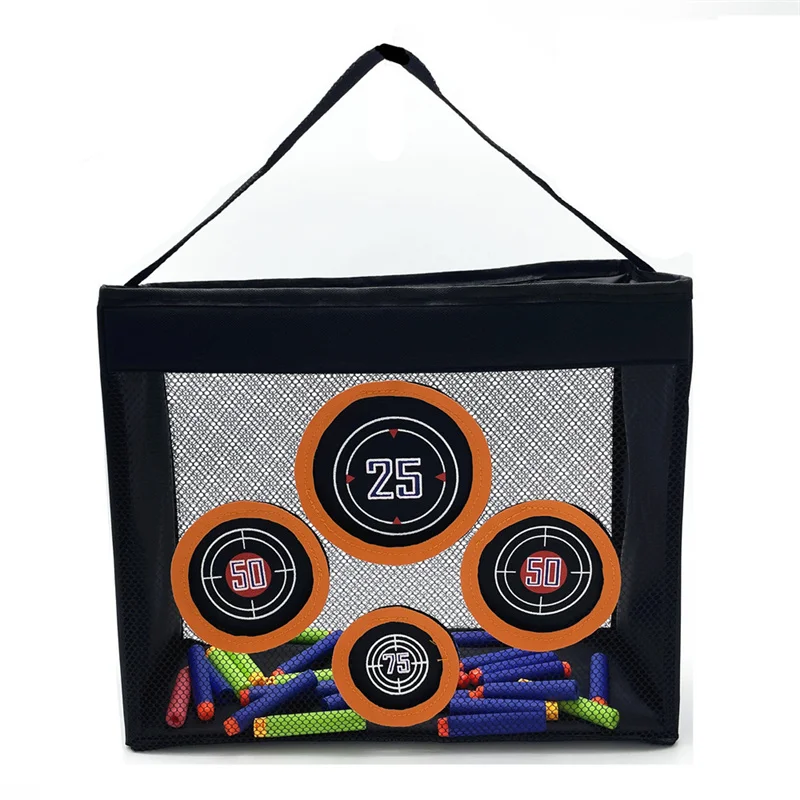 Portable Shooting Practice Target Toy Storage Mesh Bag Compatible With Nerf Darts Bullets For