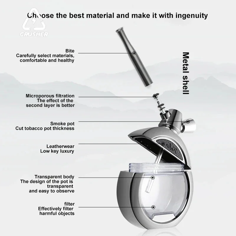 أنابيب تدخين معدنية بفلتر مزدوج