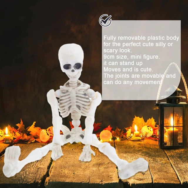 Moveable Skeleton Action Figures Toy Halloween Prank Toy Haunted House  Decors