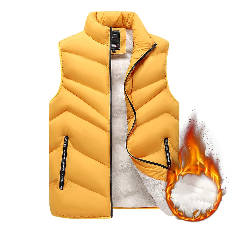 

2023 Men Sleeveless Coat Soft Fur Fashion Large Size Male Warm Waistcoat Thick Fleece Vest Brand Clothing Winter Outdoor Jackets