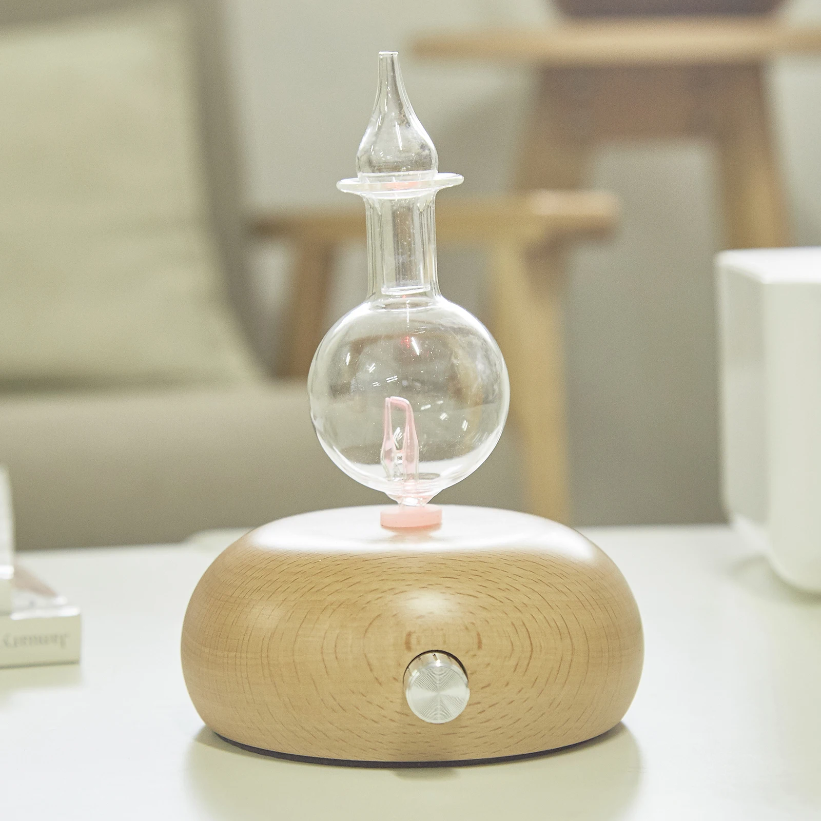 Waterless Nebulizing Essential Oil Diffuser With Wood Grain Finish_voghion.com