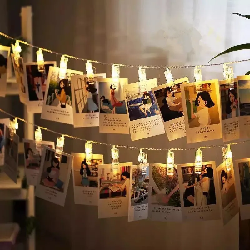 

Photo Clip Light Banner Wedding Decoration Birthday Party Decor Kids Girl Boy Baby Shower Banner Christmas Decoration 2022