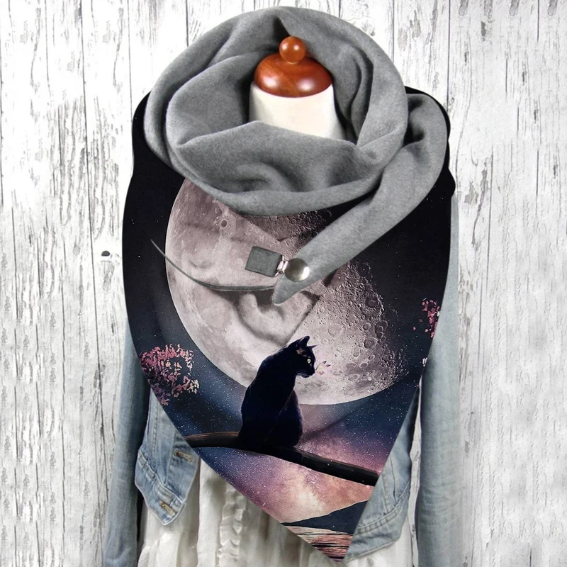 

Cat pattern Print 3D Printed Scarf and Shawl Warm for Women and Men