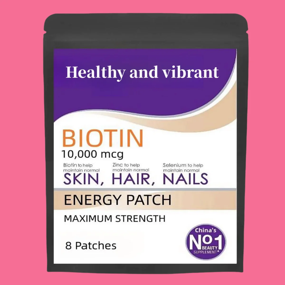 

Патчи Biotin 10000mcg, доставка 8 недель-Максимальная прочность | Добавка для волос, кожи и ногтей | Без ГМО