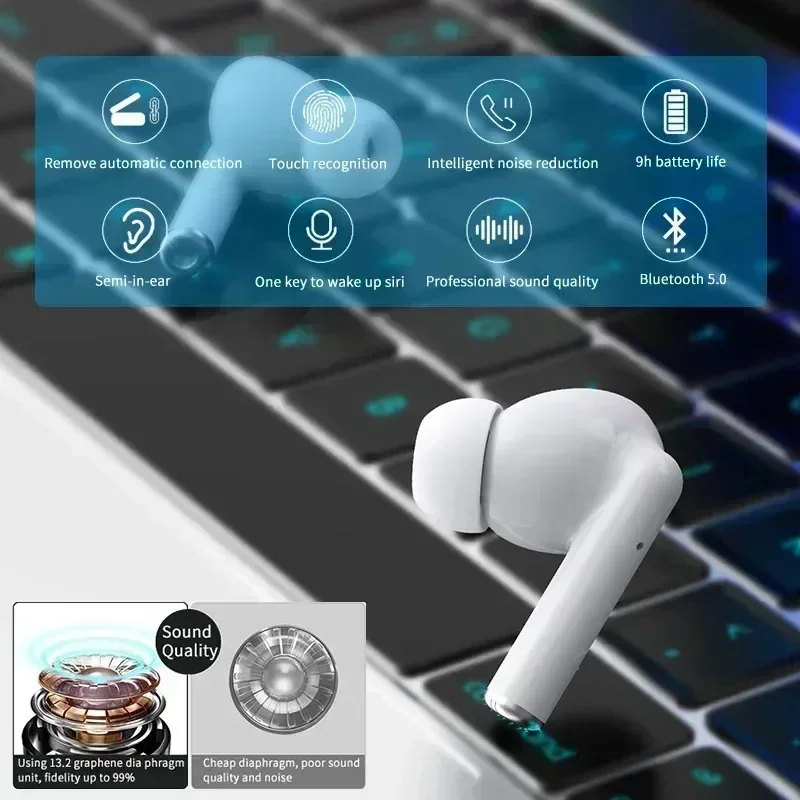 PRO10 Wireless Headphones Earphone Bluetooth Headphones 5.0 Waterproof Wireless Headset with Mic for Xiaomi IPhone Pro10 Earbuds 3