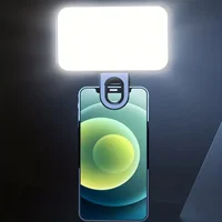 Mini Rechargeable Selfie Fill Light - 3 Color Modes, Adjustable Brightness, Clip-on LED Light for Mobile Phones & Computers 1