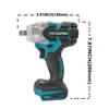 500N.m Dual-Use Cordless Impact Wrench 1/2 Inch Brushless Rechargeable Electric Wrench Power Tools For Makita 18V Battery 2