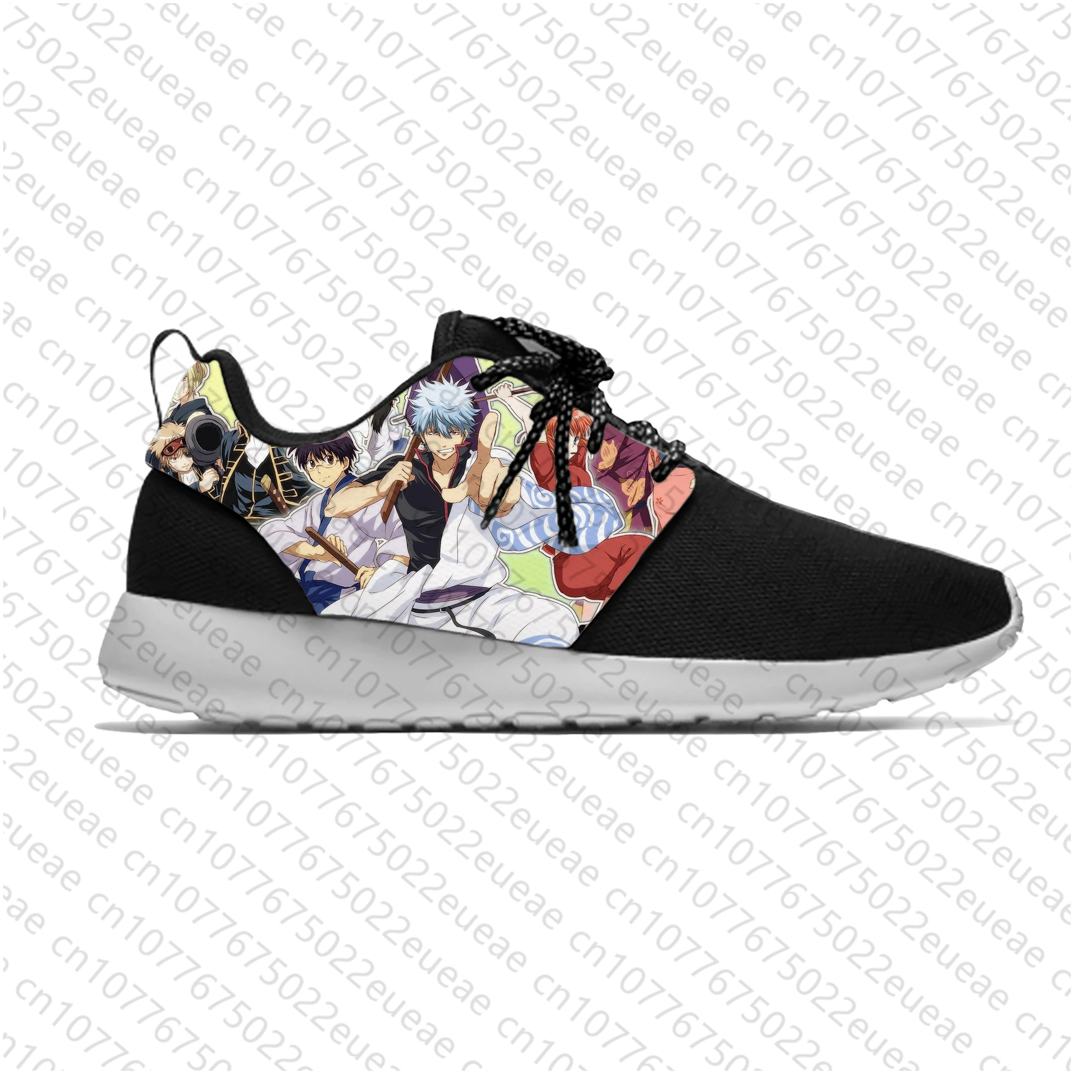 Anime Manga Cartoon Comic Gintama Sakata Gintoki Scarpe Da Corsa Sportive Casual Traspirante Leggero Stampa 3D Uomo Donna Sneakers
