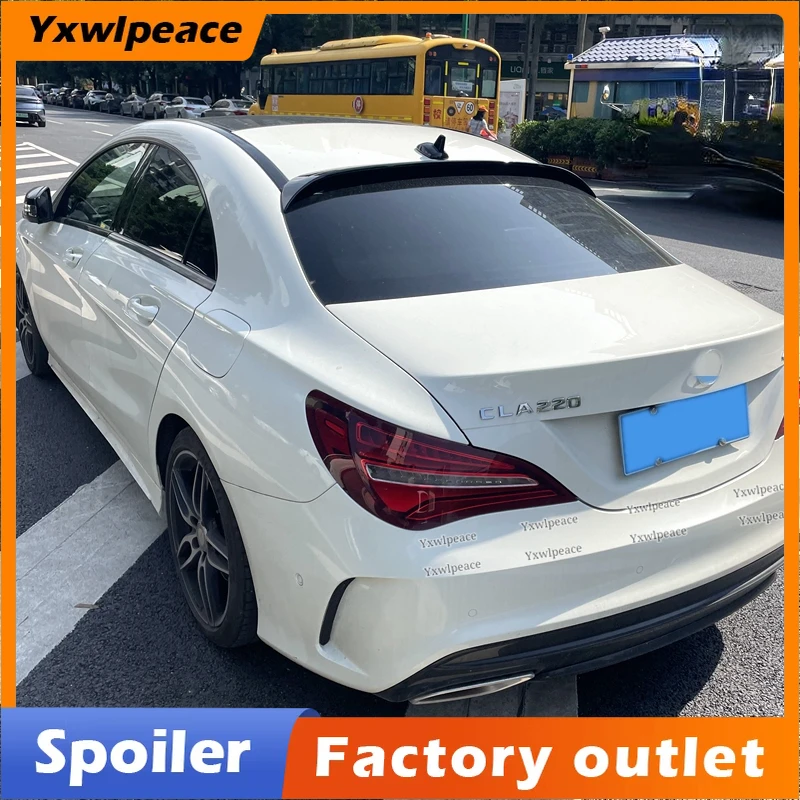 

For Mercedes Benz CLA 2013 -2018 Spoiler CLA45 W117 C117 C200 250 260 ABS Plastic Primer Color Rear Window Roof Spoiler Wing