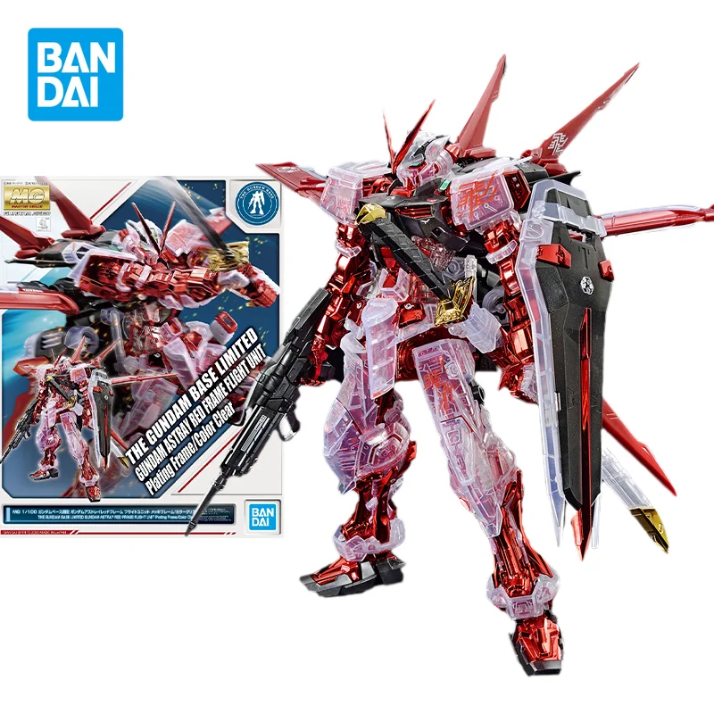 Bandai Originale Gundam Modello Anime Figura Mg 1/100 Base Limitata Fuori Strada Red Frame Flight Unit Action Figure Giocattoli Regali Per Bambini