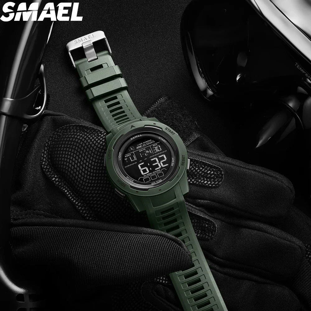 SMAEL 8105 Waterproof Watch Digital Light Stopwatch Watch for Men Digital Watches Sports LED Wristwatches Men's 50m 2