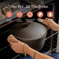 Perfect Pot - 5.5 Qt. Nonstick Ceramic Sauce Pan with Lid | Versatile Cookware 2