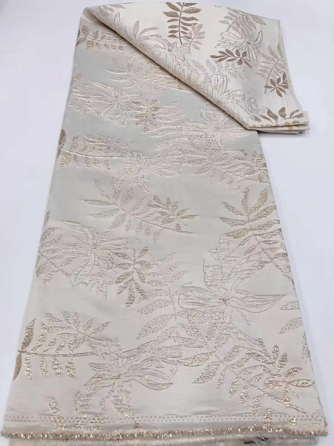 2024 High Quality Lace French Nigerian Jacquard Lace Fabric African Brocade Lace Fabric For Sewing Women Wedding Party Dresses